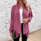 🌸 OFFRE LIMITÉE –50% ! ✨ Cardigan décontracté pour femme avec pan avant ouvert et effet drapé