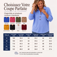 🌙 OFFRE LIMITÉE -50% ! 💕 Haut Henley à manches longues en tricot gaufré pour femme