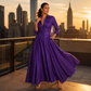 🌙 OFFRE LIMITÉE -50% ! 💕 Robe maxi pour femme à col revers et boutonnée