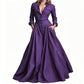 🌙 OFFRE LIMITÉE -50% ! 💕 Robe maxi pour femme à col revers et boutonnée