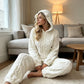 🌙 OFFRE LIMITÉE -50% ! 💕 Pyjama une-pièce à capuche motif ours mignon pour femme