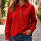 🌙 OFFRE LIMITÉE -50% ! 💕 Veste boutonnée diagonale irrégulière pour femme