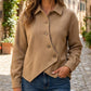 🌙 OFFRE LIMITÉE -50% ! 💕 Veste boutonnée diagonale irrégulière pour femme