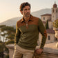 📢📢50 % DE RÉDUCTION !! ⏰ Pull en maille velours côtelé à col demi-zip pour homme