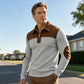 📢📢50 % DE RÉDUCTION !! ⏰ Pull en maille velours côtelé à col demi-zip pour homme