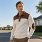 📢📢50 % DE RÉDUCTION !! ⏰ Pull en maille velours côtelé à col demi-zip pour homme