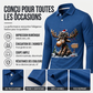 📢📢50 % DE RÉDUCTION !! ⏰ Haut à col pour homme à motif d'élan à manches longues