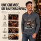 📢📢50 % DE RÉDUCTION !! ⏰ Haut à col pour homme à motif d'élan à manches longues