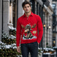 📢📢50 % DE RÉDUCTION !! ⏰ Haut à col pour homme à motif d'élan à manches longues