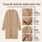 🌸 OFFRE LIMITÉE –50% ! ✨ Cardigan long en maille à col ouvert pour femme
