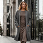 🌸 OFFRE LIMITÉE –50% ! ✨ Cardigan long en maille à col ouvert pour femme