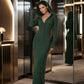 🌸 OFFRE LIMITÉE –50% ! ✨ Robe longue à capuche en maille côtelée pour femme