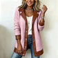 🌸 OFFRE LIMITÉE –50% ! ✨ Veste en peluche à patchwork et à col revers pour femme
