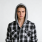 📢📢50 % DE RÉDUCTION !! ⏰ Veste-chemise à capuche en flanelle à carreaux pour homme