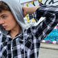 📢📢50 % DE RÉDUCTION !! ⏰ Veste-chemise à capuche en flanelle à carreaux pour homme