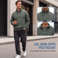 📢📢50 % DE RÉDUCTION !! ⏰ Sweat décontracté pour homme à texture gaufrée, demi-zip