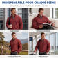 📢📢50 % DE RÉDUCTION !! ⏰ Sweat décontracté pour homme à texture gaufrée, demi-zip
