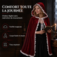 🎃 -50 % | 🖤 Cape d’Halloween à Capuche en Velours & Dentelle – Sorcière, Vampire & Cosplay