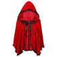 🎃 -50 % | 🖤 Cape d’Halloween à Capuche en Velours & Dentelle – Sorcière, Vampire & Cosplay
