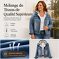 🌸 OFFRE LIMITÉE –50% ! ✨ Veste en jean à capuche superposée pour femme, avec doublure chaude