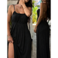🔥 -50 % | 👗 Robe Longue Fluide Femme à Lien Ajustable – Élégance Sans Effort