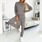 🌸 OFFRE LIMITÉE –50% ! ✨ Ensemble sweat à demi-boutons et pantalon de survêtement pour femme