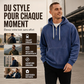 📢📢50 % DE RÉDUCTION !! ⏰ Sweat à capuche décontracté en velours côtelé pour homme, demi-zip