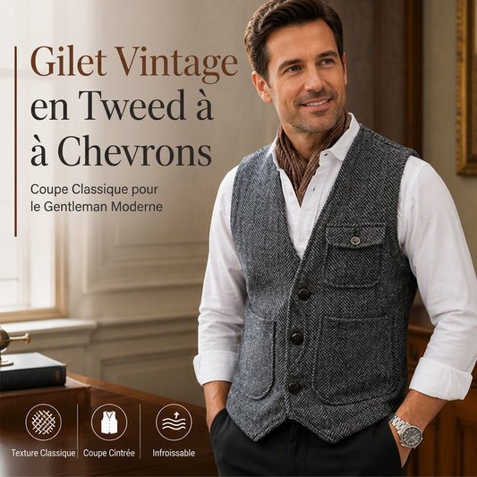 📢📢50 % DE RÉDUCTION !! ⏰ Gilet décontracté vintage pour homme, col en V