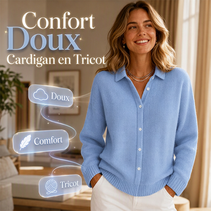 🌸 OFFRE LIMITÉE –50% ! ✨ Pull en maille à col revers et boutons pour femme