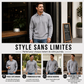 🔥 -41 % | 👕 Haut Homme en Maille Gaufrée – Col Structuré & Style Décontracté