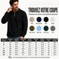 🔥 -41 % | 👕 Haut Homme en Maille Gaufrée – Col Structuré & Style Décontracté