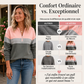 🔥 -50 % | 🎨 Sweat Demi-Zip Color-Block Femme – Décontracté & Tendance