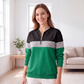 🔥 -50 % | 🎨 Sweat Demi-Zip Color-Block Femme – Décontracté & Tendance