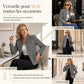 🔥 -50 % | 🖤 Veste Pied-de-Poule Femme – Coupe Ajustée & Col Montant Fendu