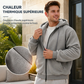 🔥 -50 % | 🧥 Veste à Capuche Homme – Texture Gaufrée & Intérieur Chaud