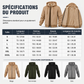 🔥 -50 % | 🧥 Veste à Capuche Homme – Texture Gaufrée & Intérieur Chaud