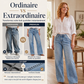 🔥 -50 % | 👖 Jean Large Femme à Coutures Devant – Silhouette Élancée & Look Moderne