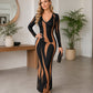 🔥 -50 % | 👗 Robe Longue Imprimée Femme – Coupe Ajustée & Élégance Féminine
