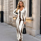 🔥 -50 % | 👗 Robe Longue Imprimée Femme – Coupe Ajustée & Élégance Féminine