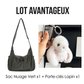 🔥 -50 % | 👜 Sac Cloud Femme à Carreaux – Design Plissé & Grande Capacité