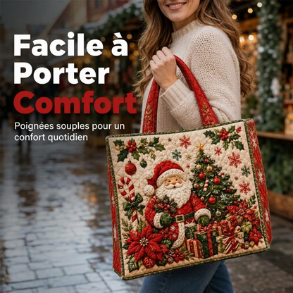 🔥 -50 % | 🎄 Sac Cabas Matelassé de Noël Femme – Design Festif & Grande Capacité