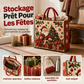 🔥 -50 % | 🎄 Sac Cabas Matelassé de Noël Femme – Design Festif & Grande Capacité