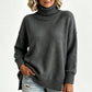 Pull en maille col roulé ample pour femme